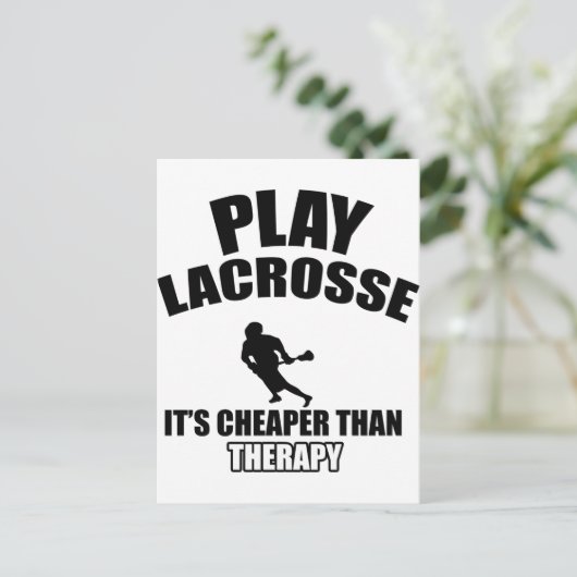 Lacrosse Designs Postkarte (Stehend Vorderseite)