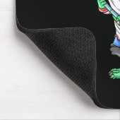 Lacrosse Dinosaurier T Rex mit Lacrosse Stick Funn Mousepad (Ecke)