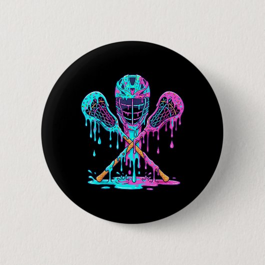Lacrosse Drip Eiscreme Lax Helm Sticks Kinder Button (Vorderseite)