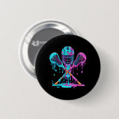 Lacrosse Drip Eiscreme Lax Helm Sticks Kinder Button (Vorne & Hinten)