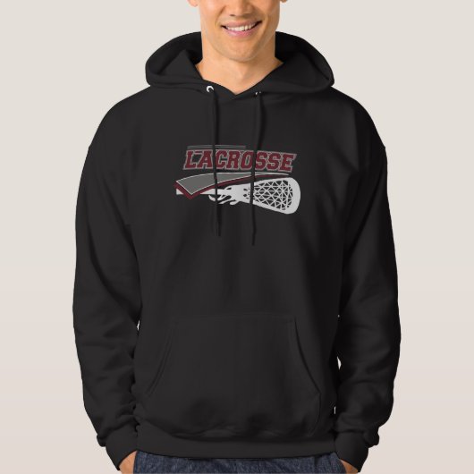 Lacrosse-dunkles mit Kapuze Sweatshirt (Vorderseite)