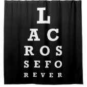 Lacrosse Duschvorhang - Funny LAX Eye Chart (Vorderseite)