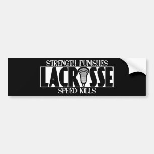 Lacrosse ein StrengthPunishes Autoaufkleber