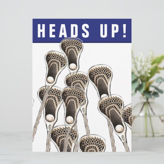 Lacrosse Einladung (Stehend Vorderseite)