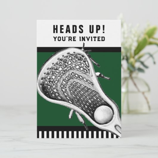Lacrosse Einladungen (Stehend Vorderseite)