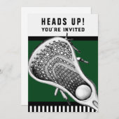 Lacrosse Einladungen (Vorne/Hinten)