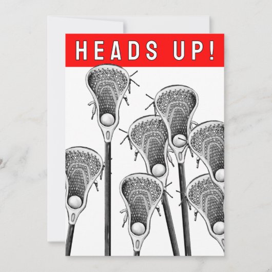 Lacrosse Einladungen (Vorderseite)