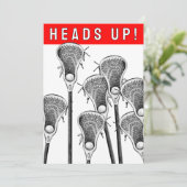 Lacrosse Einladungen (Stehend Vorderseite)