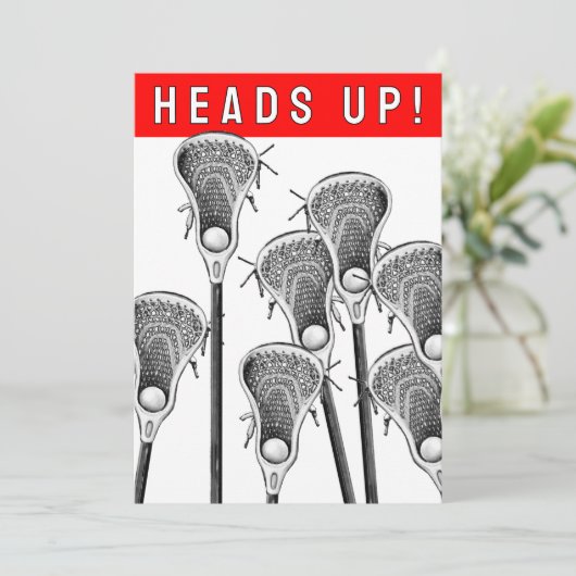 Lacrosse Einladungen (Stehend Vorderseite)