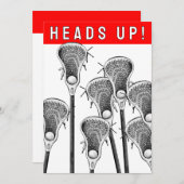 Lacrosse Einladungen (Vorne/Hinten)