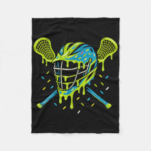 Lacrosse-Eiscreme-Tropf Lax-Jungen-Helm-Schläger-Y Fleecedecke