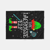 Lacrosse Elf Christmas Family Elf Squad Srts Playe Fleecedecke (Vorderseite (Horizontal))