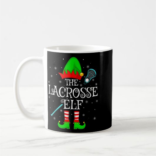Lacrosse Elf Christmas Family Elf Squad Srts Playe Kaffeetasse (Links)
