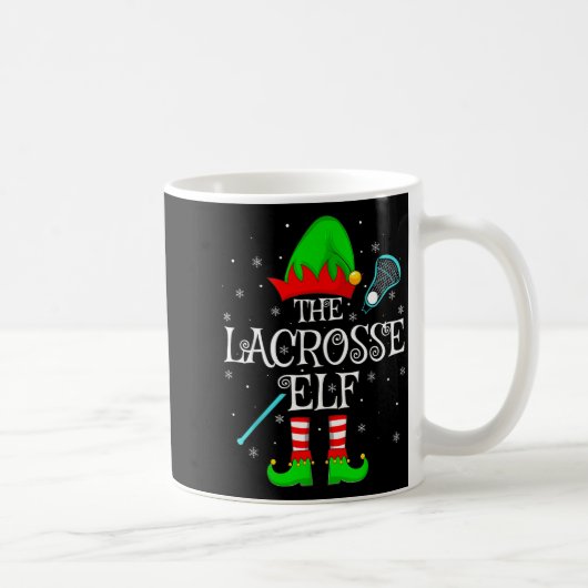 Lacrosse Elf Christmas Family Elf Squad Srts Playe Kaffeetasse (Rechts)