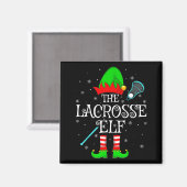 Lacrosse Elf Christmas Family Elf Squad Srts Playe Magnet (Vorderseite/Rückseite)