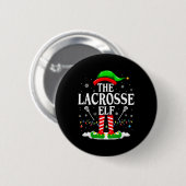 Lacrosse Elf Funny Matching Xmas Lacrosse Chri Button (Vorne & Hinten)
