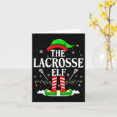 Lacrosse Elf Funny Matching Xmas Lacrosse Chri Karte (Gelbe Blume)