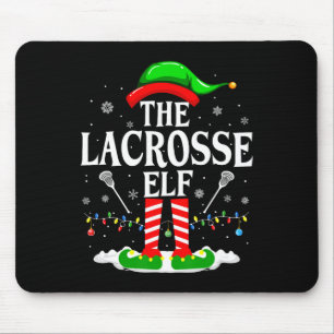Lacrosse Elf Funny Matching Xmas Lacrosse Chri Mousepad