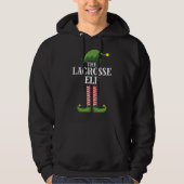 Lacrosse Elf Matching Familienweihnachtsfest Party Hoodie (Vorderseite)