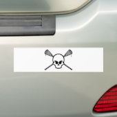 Lacrosse entwirft LaxOtherSkullWhite Autoaufkleber (Auf Auto)