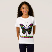 Lacrosse entwirft Schmetterling T-Shirt (Vorne ganz)