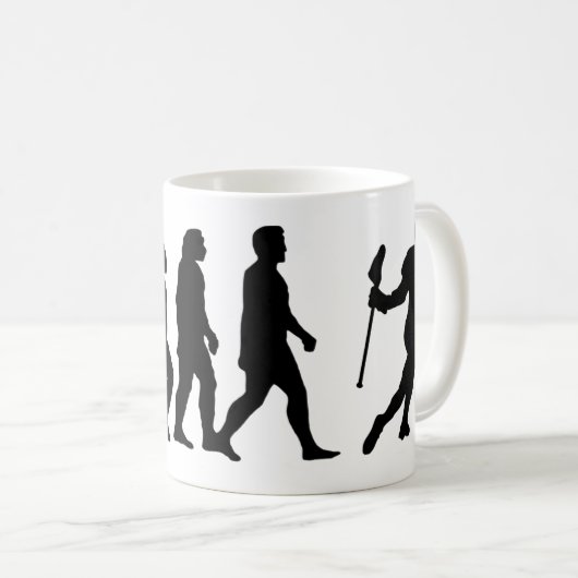 Lacrosse Evolution - Funny Lacrosse Kaffeetasse (VorderseiteRechts)