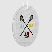 Lacrosse Family hält das Net Player Number Foto fe Ornament (Vorderseite)
