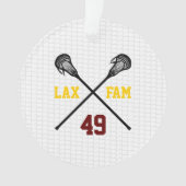 Lacrosse Family hält das Net Player Number Foto fe Ornament (Vorderseite)