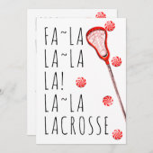 Lacrosse Feiertagskarte (Vorne/Hinten)