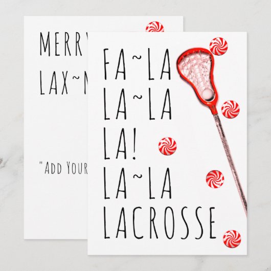 Lacrosse Feiertagskarte (Vorne/Hinten)