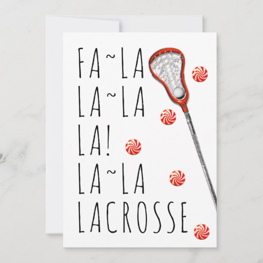 Lacrosse Feiertagskarte (Vorderseite)
