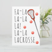 Lacrosse Feiertagskarte (Stehend Vorderseite)