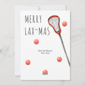 Lacrosse Feiertagskarte (Rückseite)