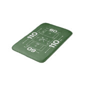 Lacrosse-Feld-Badezimmer-Matte Badematte (Schrägansicht)