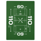 Lacrosse-Feld-Klemmbrett Klemmbrett (Rückseite)