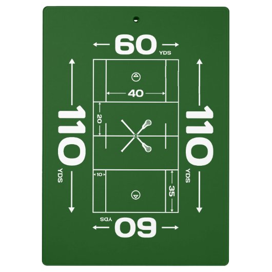 Lacrosse-Feld-Klemmbrett Klemmbrett (Rückseite)