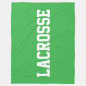 LACROSSE Fetter Weißer Text Auf Lustigem Hellgrün Fleecedecke (Vorderseite)