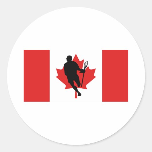 Lacrosse Flag IRockCanada Sticker (Vorderseite)