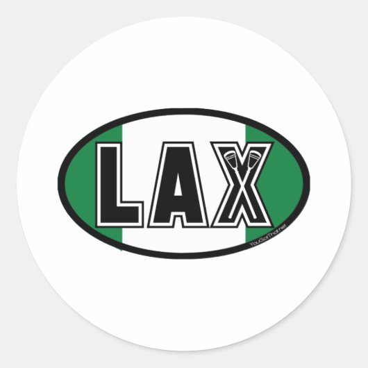Lacrosse Flag Nigeria Sticker (Vorderseite)