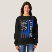 Lacrosse Flag Us Lacrosse Player 1 Sweatshirt (Vorne ganz)
