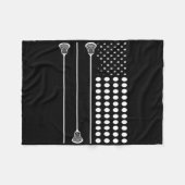 Lacrosse Flag Usa - Funny Lax Player Fleecedecke (Vorderseite (Horizontal))