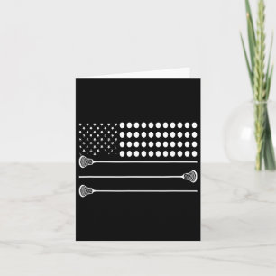 Lacrosse Flag Usa - Funny Lax Player Karte