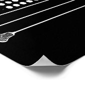 Lacrosse Flag Usa - Funny Lax Player Poster (Ecke)