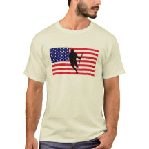 Lacrosse-Flagge IRock Amerika T - Shirt