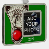 Lacrosse Foto Rahmen-Ornament Silber (Rechts)