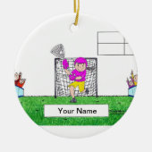 LaCrosse - Frauen Keramik Ornament (Vorne)