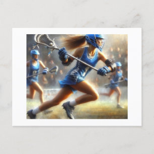 Lacrosse, Frauen Postkarte