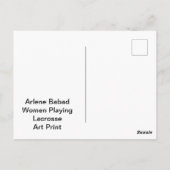 Lacrosse, Frauen Postkarte (Rückseite)