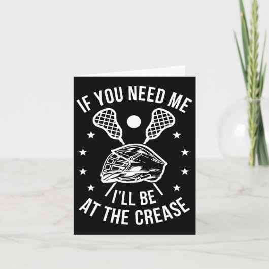 Lacrosse Funny Lax Player Goalie Karte (Vorderseite)