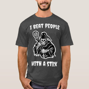 Lacrosse Funny Meme Spooky Skeleton Goth und Sport T-Shirt